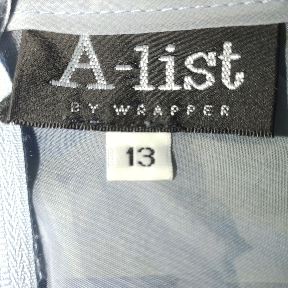 A-List By Wrapper Floral Sheer Blue Maxi Dress 13 - Picture 3 of 5